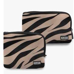 Kusshi set of 2 neoprene pouches
